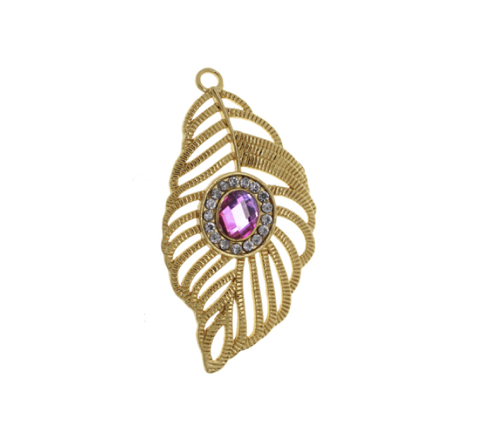 Herraje hoja 34x69mm CJMKC48/vitral medium rodio