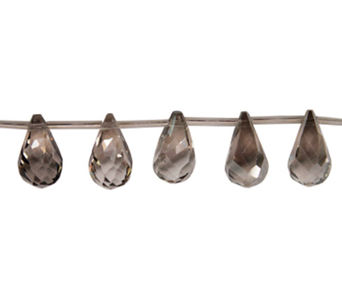 Lagrima facetada 10x18mm color silver shadow x 20u