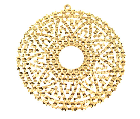 Dije estrella martillado ref 2387 68mm/rodio x und