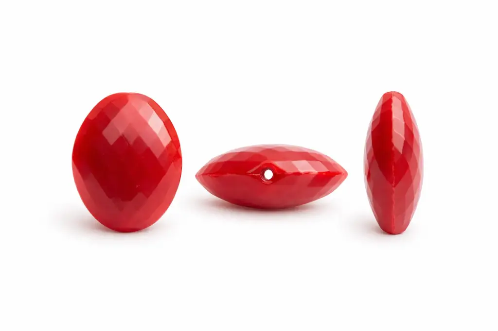 Acrilico 3632 oval 16x20mm rojo 048 x 50 gr