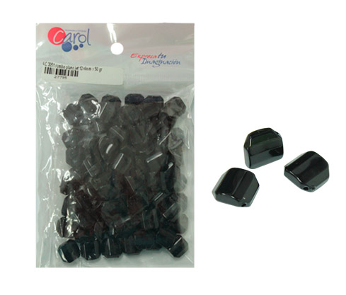 Acrilico 3051 rombo plano jet 12x6mm x 50 g