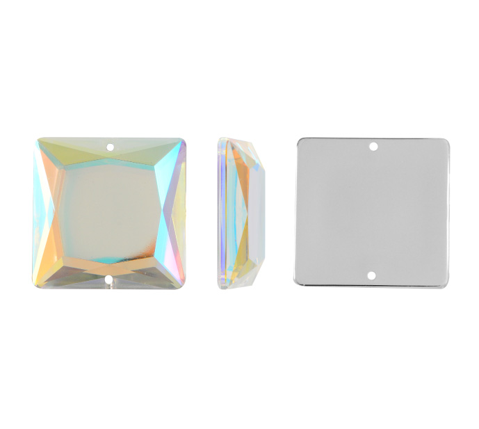 Piedra hilo B14 cuadrado plano 40mm aurore boreale 14 x und