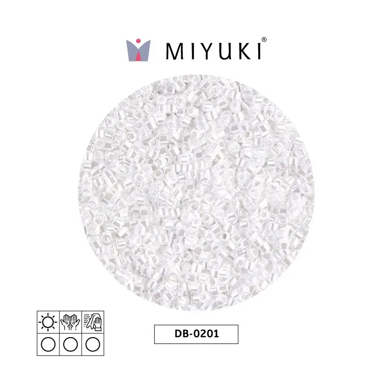 Miyuki delica 15/0 DB0201 blanco perla x 50g