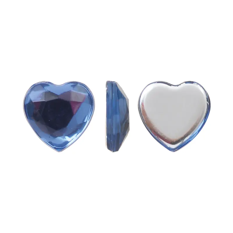 Acrilico K1020 corazon plano 8mm montana 17 x und