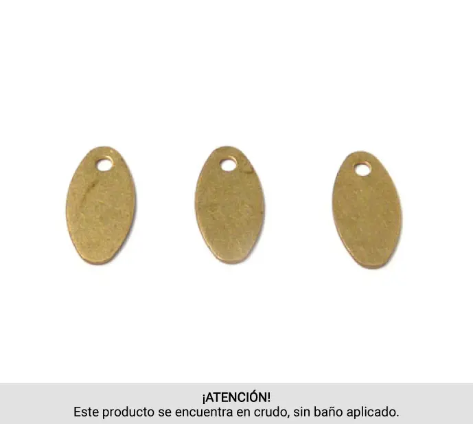 Finding oval 10.3x5.2x0.4mm/Raw bolsa x 1000 und