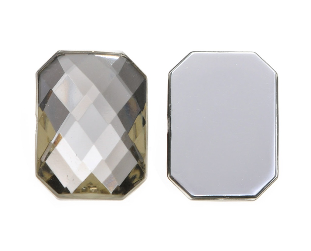 Acrilico K1037 octagon plano 15x21mm black diamond 19 x und