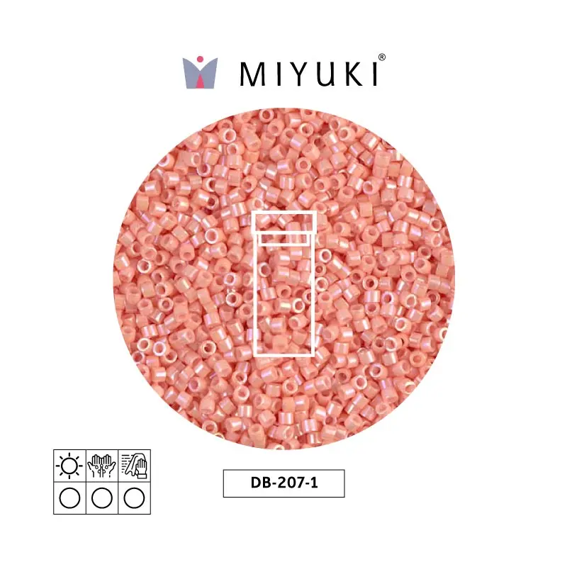Miyuki delica 11/0 DB0207-1 opaco tea rosa lusterr x 3g