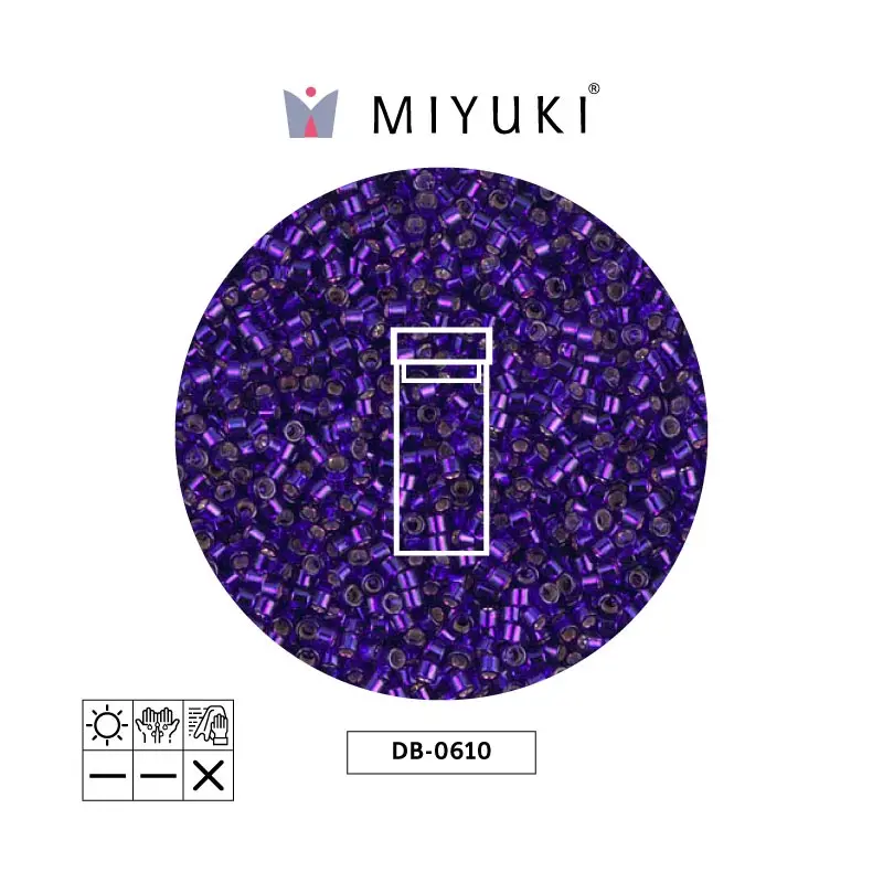 Miyuki delica 11/0 DB0610 silve forrado oscuro morado x 3g