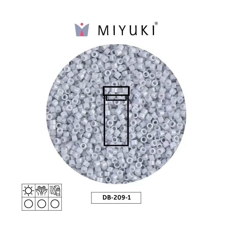 Miyuki delica 11/0 DB0209-1 opaco claro gris lusterr x 3g
