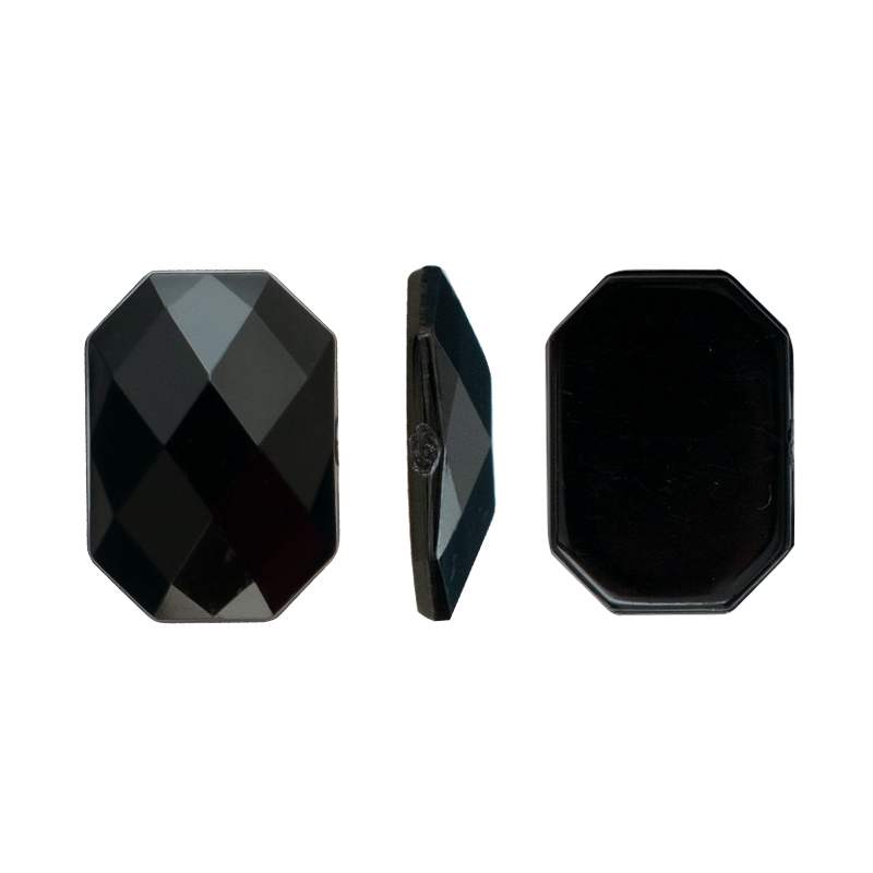 Acrilico K1037 octagon plano 10x14mm jet 1 x und