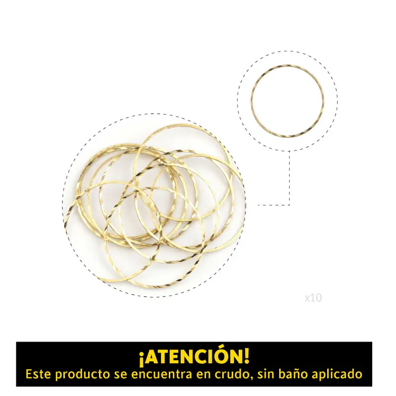 Marco rd texturizado 0.6mm/28mm/R x 10unds
