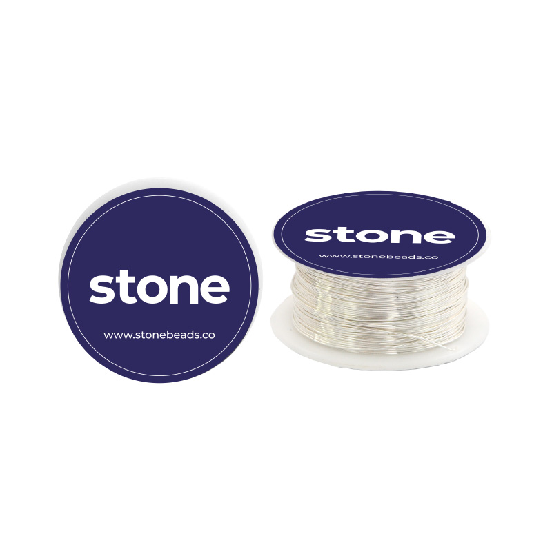 Alambre para bisuteria plateado N.26 0.40mm x 25 metros