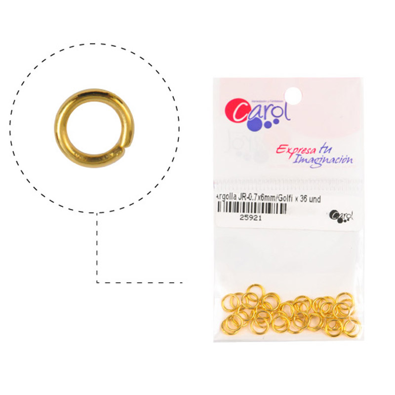 Argolla JR-0.8x6mm/rodio x 36 und