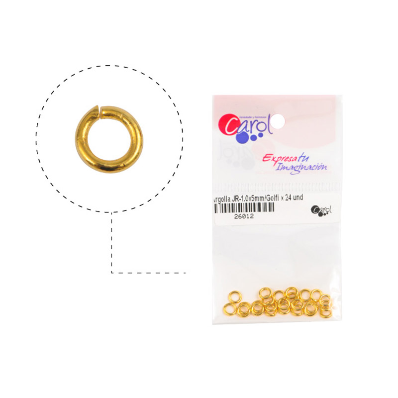 Argolla JR-1.0x5mm/rodio x 24 und