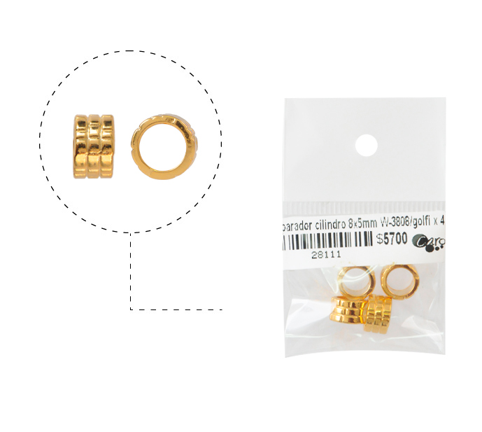Separador cilindro 8x5mm W-3808/golfi x 4 und