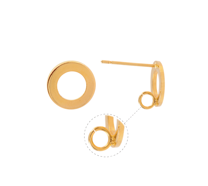 Aretes aro PJ016 10mm/rodio x par