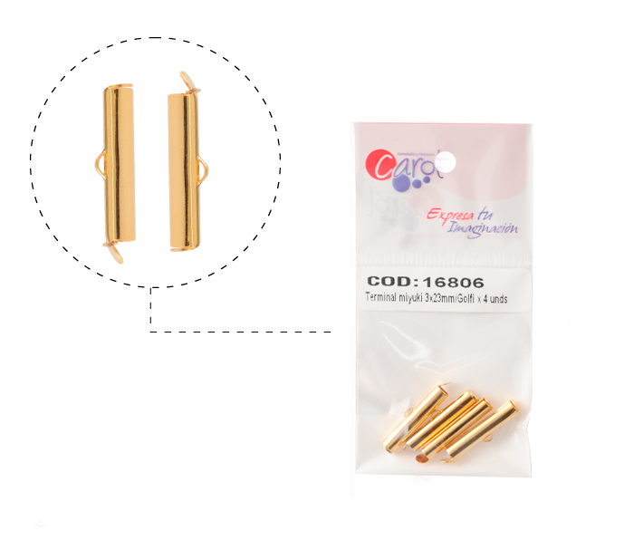 Terminal miyuki 3x23mm/Golfi x 4unidades