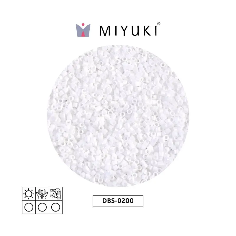 Miyuki delica 15/0 DBS0200 opaco tiza blanco x 50g