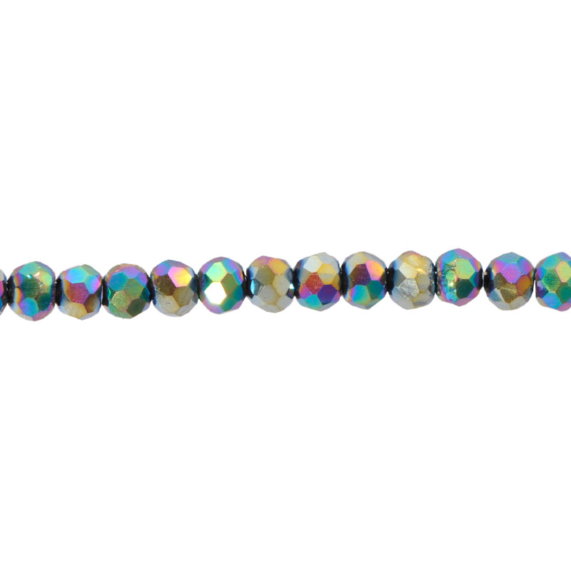 Murano rondela facetada 3mm vitrial medium 132  x 110unds