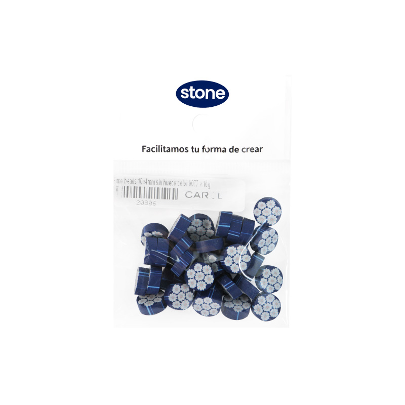 Fimo beads 10x4mm sin hueco color 0077 x 16g