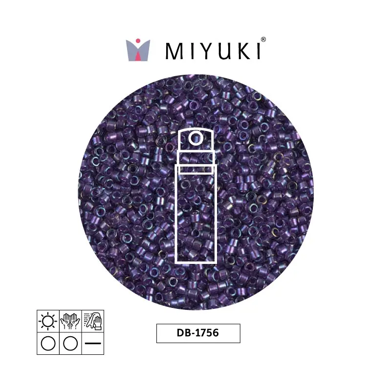 Miyuki delica 11/0 DB1756 spkl morado forrado amethyst AB x 10g