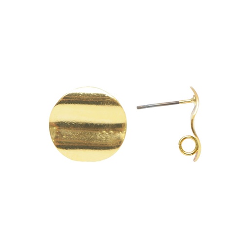 Arete rd prensado con argolla 15mm/rodio x par