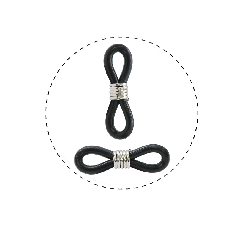 Porta gafas negro laton corto/SP 19x5mm x par