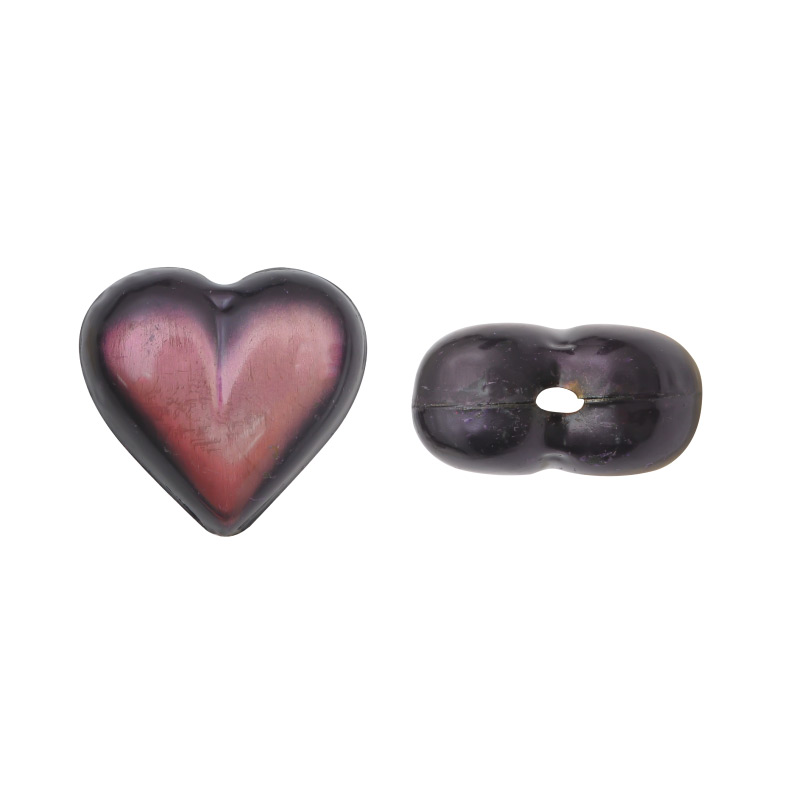 Herraje hindu K2261 corazon liso morado x und