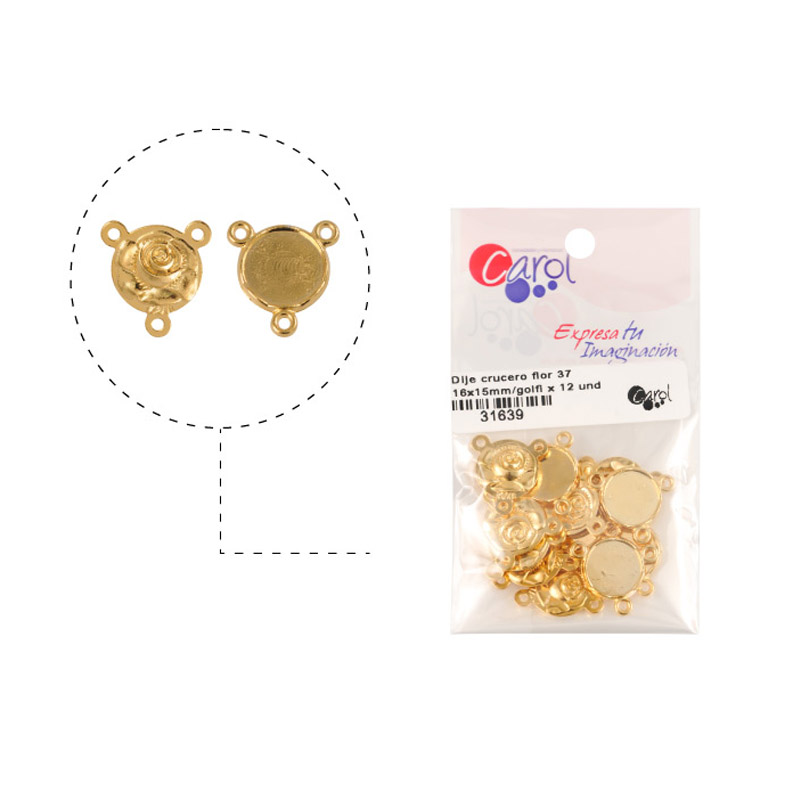 Crucero flor 37 16x15mm/golfi x 12 und