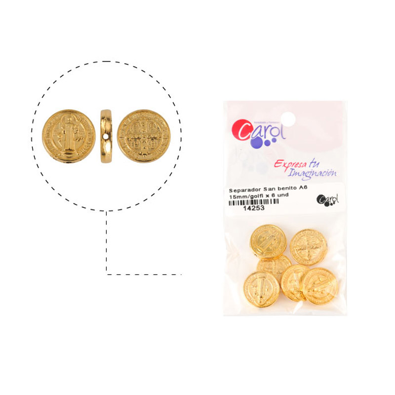 Separador San benito A6 15mm/rodio x 6 und