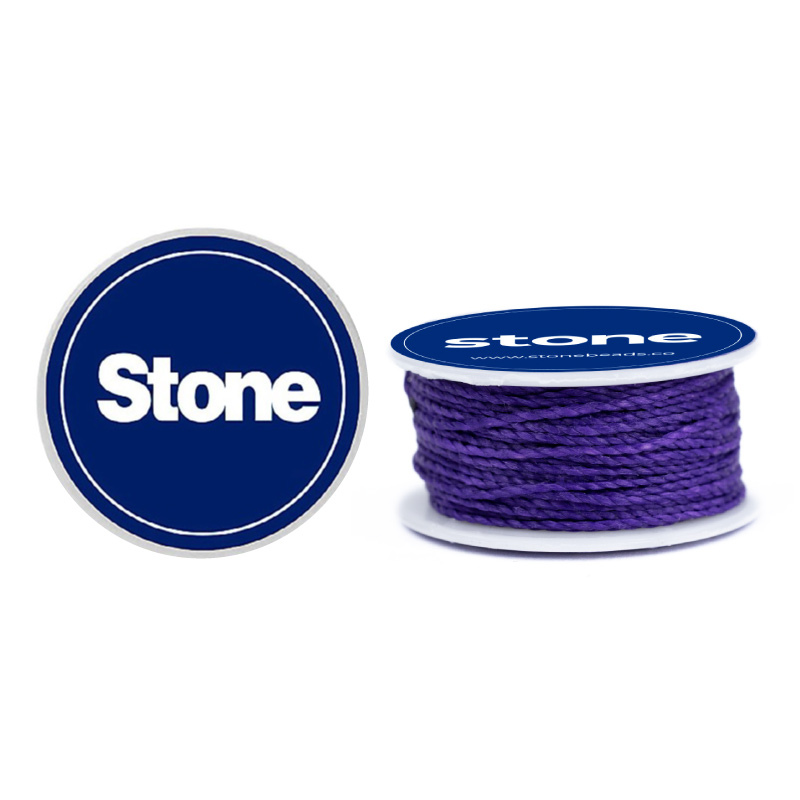 Cordon encerado linhasita 1mm 369 morado x 8m