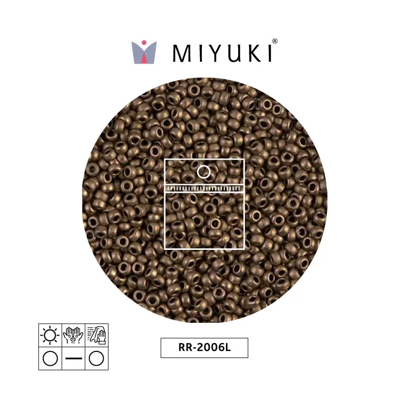 Mostacilla Miyuki rocalla 11/0 RR2006L mate metallix oscuro bronce x 25g