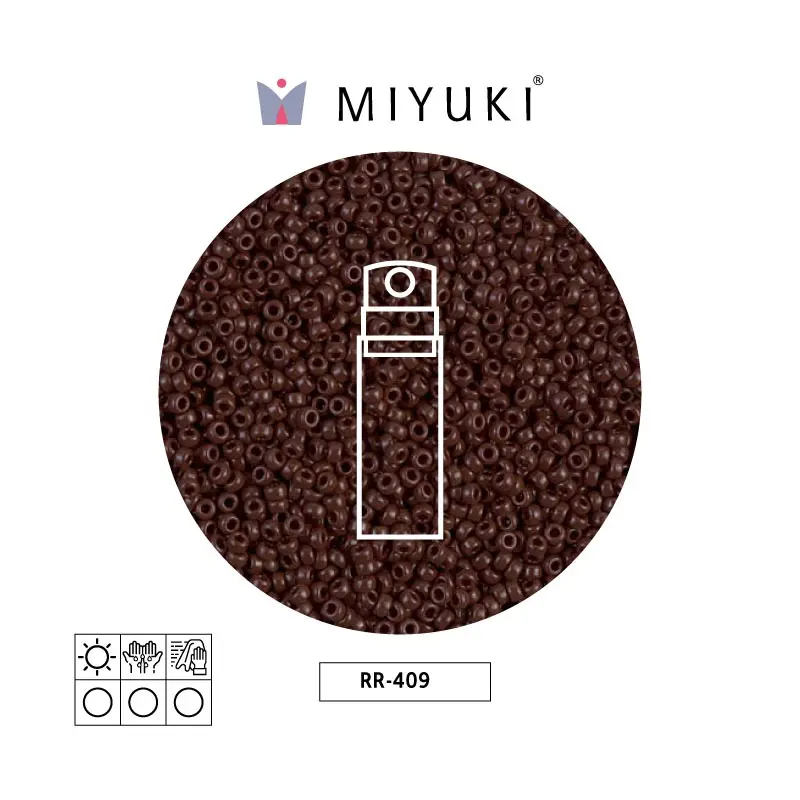 Mostacilla Miyuki rocalla 15/0 RR0409 opaco chocolate x 10g