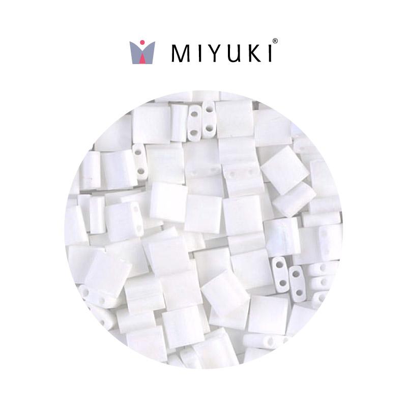 Miyuki tila 5x5x1.9mm TL0402F mate blanco x 50g
