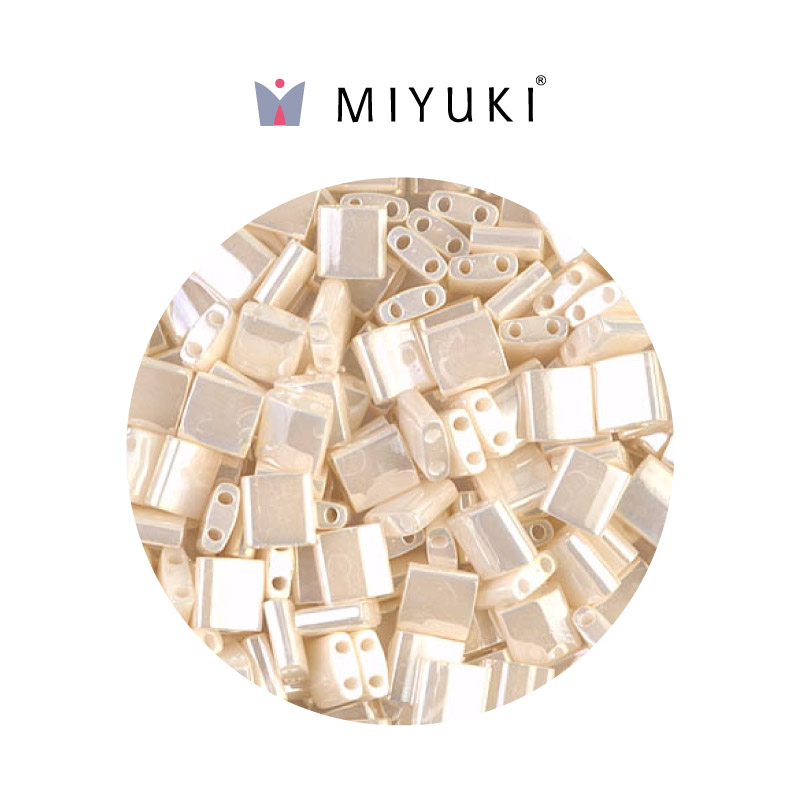 Miyuki tila 5x5x1.9mm TL0592 antique marfil perla Ceylon perlado x 50g