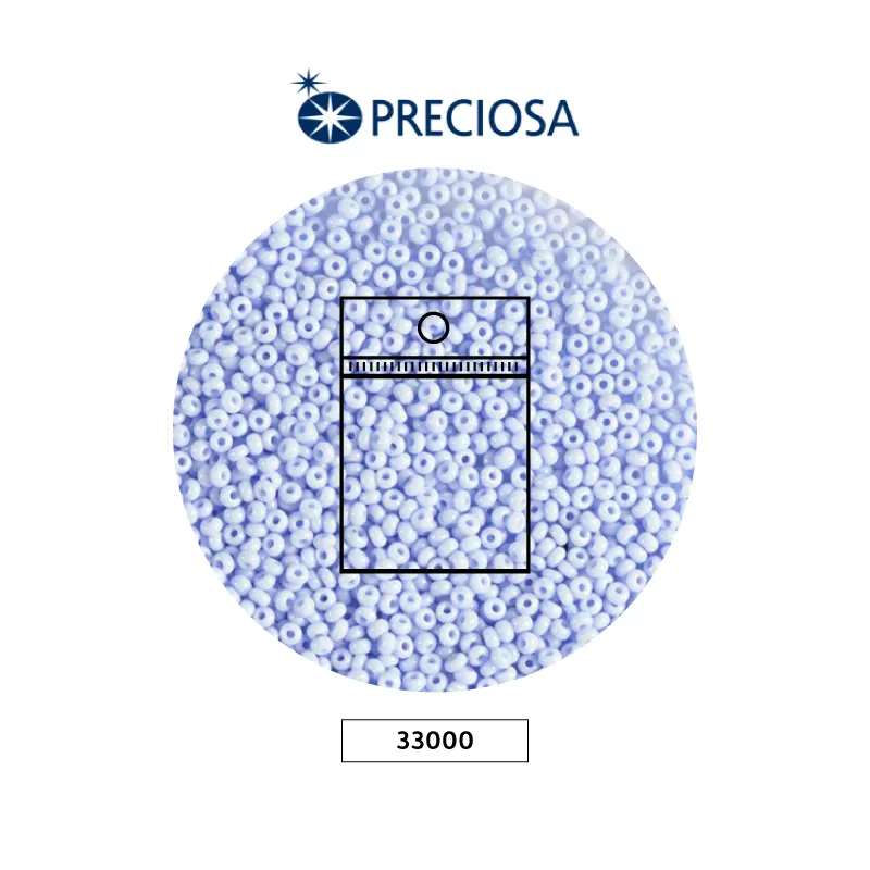 Mostacilla checa preciosa 10/0 2mm 33000 OP azul claro x 50g