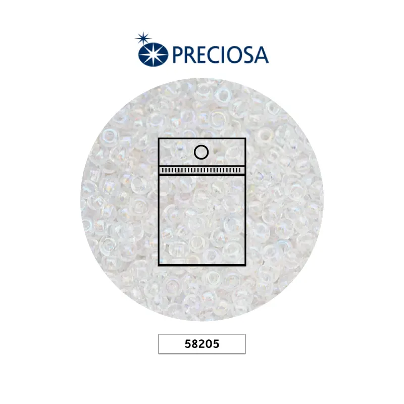 Mostacilla checa preciosa 10/0 2mm 58205 LP cristal AB x 50g