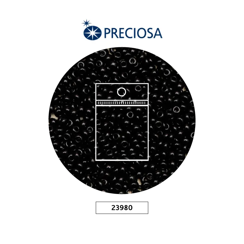 Mostaciliia checa preciosa 8/0 3mm 23980 negro x 50g