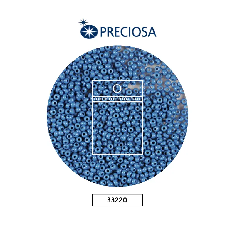 Mostacilla checa preciosa 10/0 2mm 33220 OP azul petroleo x 50g