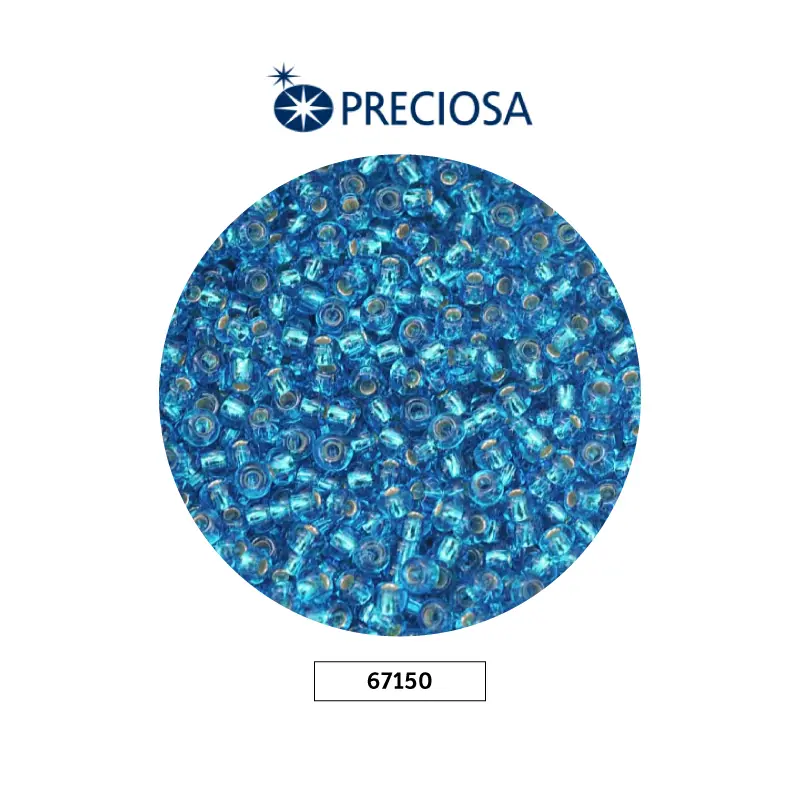 Mostacilla checa preciosa 10/0 2mm 67150 LP azul x 500g