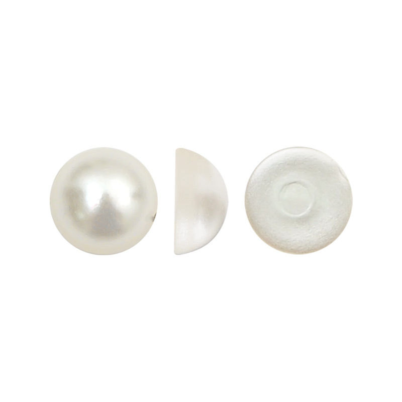 Media perla sintetica base plana 1H 3mm cream A-03 x und
