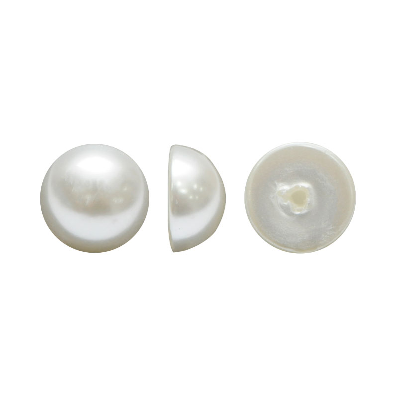 Media perla sintetica base plana 1H 8mm cream A-02 x und