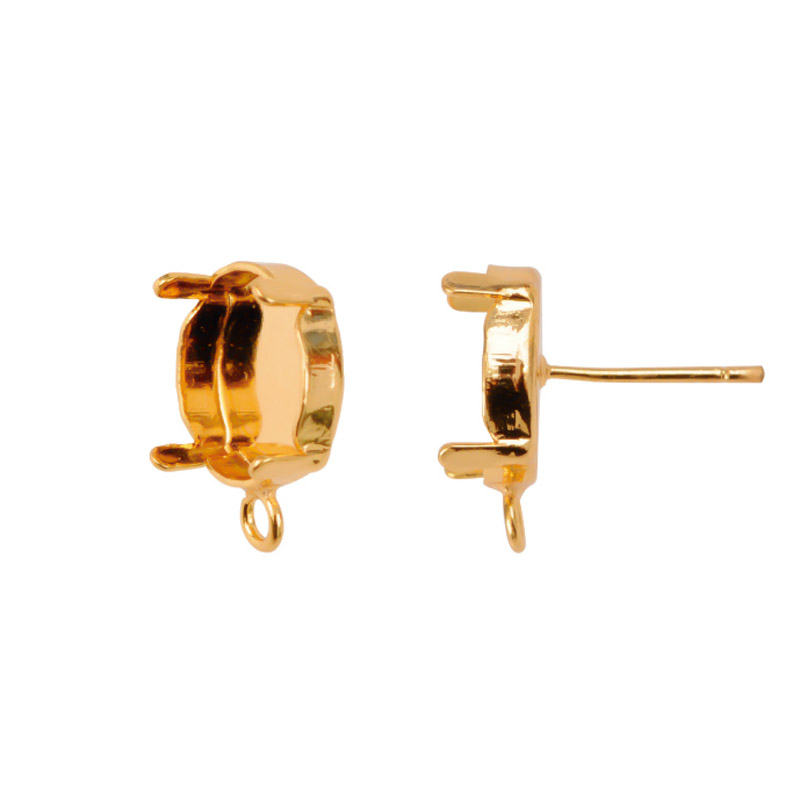 4831CH setting arete 8x8.8mm/rodio corazon x par