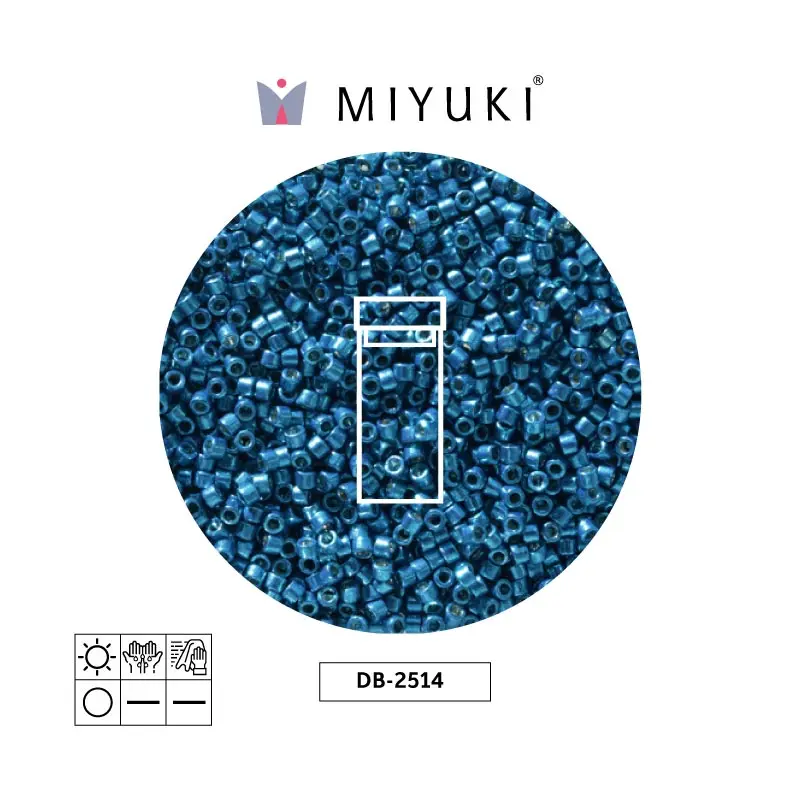 Miyuki delica 11/0 DB2514 Duracoat galvanizado oscuro carpi azul x 3g