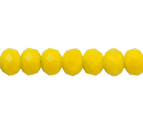 Murano rondela facetada 6mm yellow 84 x 81 unds