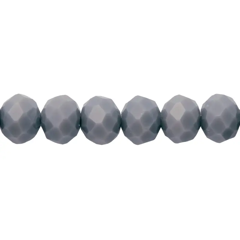 Murano rondela facetada 8mm gray mat 71-1AB x 72und