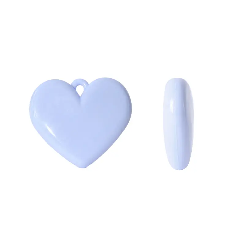 Dije corazón abaco chicle 3x3.5cm azul cielo x und