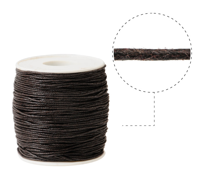 Cordon encerado 1.5mm 304 cafe oscuro rollo x 100yd