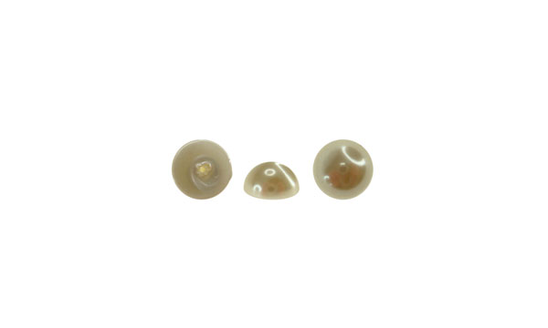 Media perla sintetica base plana 1H 4mm cream A-03 x und