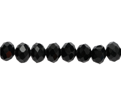 Murano rondela facetada 4mm jet 01 x 105unds 
